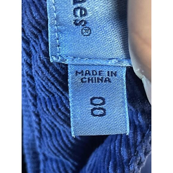 Vineyard Vines Pants Womens 00 Blue Corduroy Stretch 5-Pocket Skinny Zip Fly - Picture 11 of 13